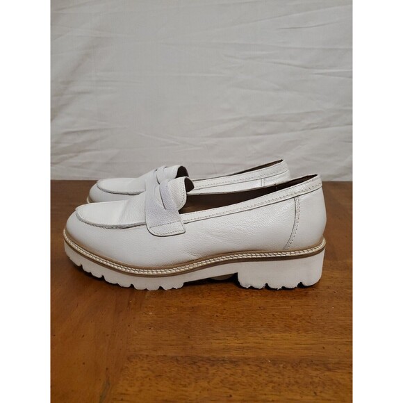 Dune London Granola White #7140 Leather Loafers Flats Shoes Barely Worn Size 8.5 - Picture 2 of 6